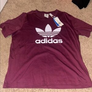 Adidas Men's Maroon T-Shirt